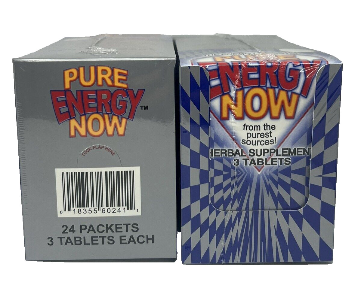 Pure Energy Now 3 Tablets 24 Packet Display Box 2 Boxes 48 Packs Total