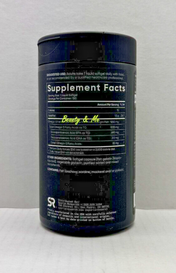 Sports Research Triple Strength Omega-3 Fish Oil 150 Softgels