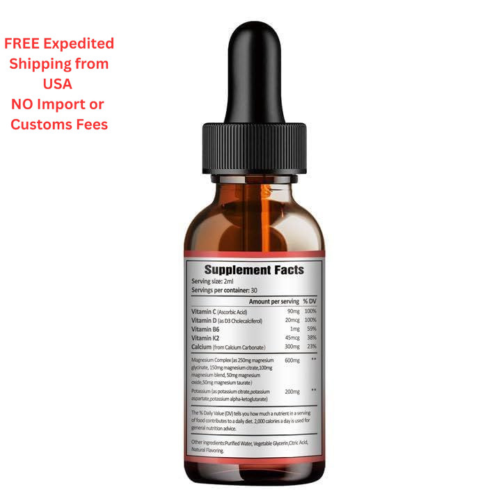 Potassium Magnesium Supplement Liquid Drops – High 2 Fl Oz (Pack of 1)