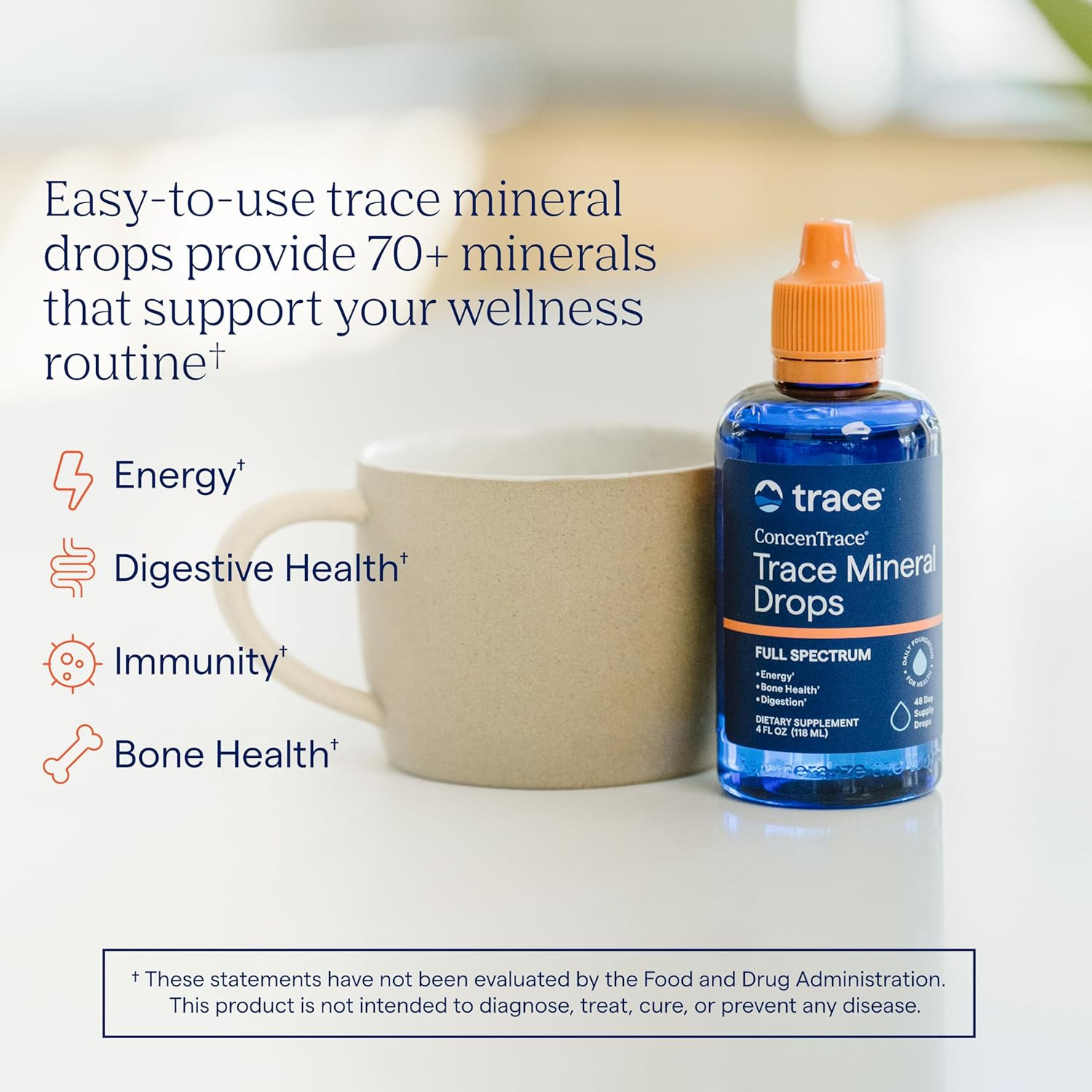 Concentrace Trace Mineral Drops | Supports Energy, Digestion, Bone Health & Hydr