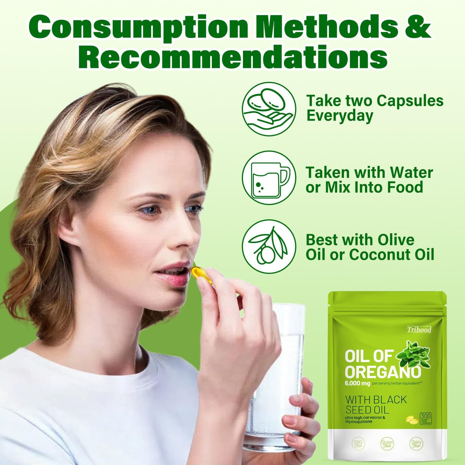Max Strength Oil of Oregano & Black Seed Softgels 300 | Immune, Digestive, Respi