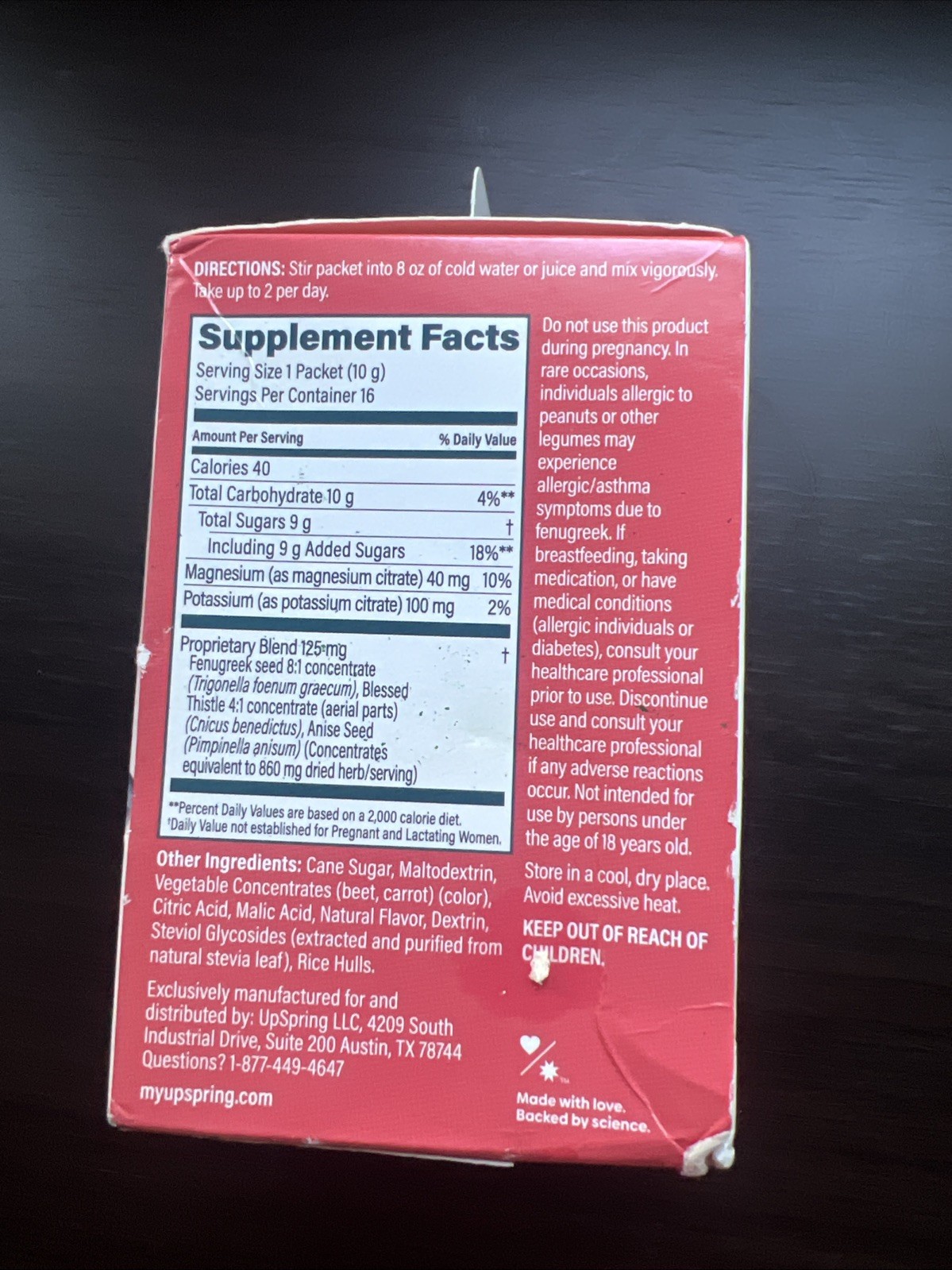 UpSpring Milkflow Breastfeeding Lactation Supplement Berry Flavor 15 Pack