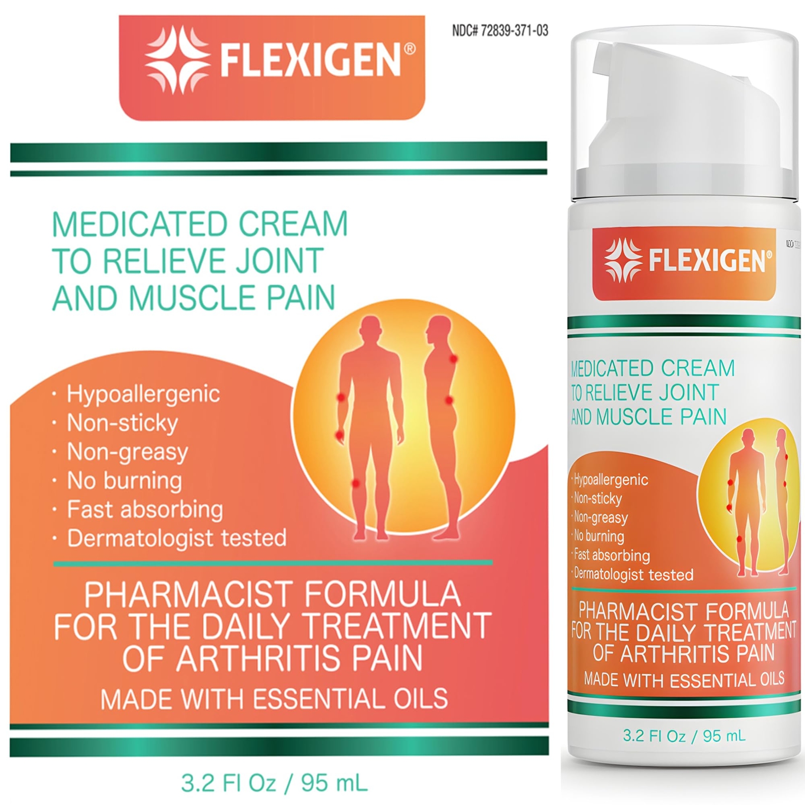 FLEXIGEN Frankincense Pain Relief Cream Lotion– 3.2 oz Spray Pump – Natural R…