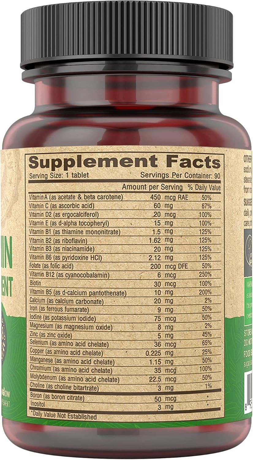 Deva Vegan Multivitamin & Mineral Supplement 90 Tiny Tablets Easy to Swallow