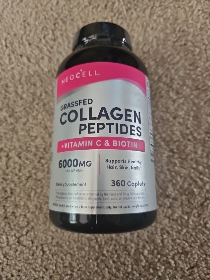 NeoCell Grassfed Collagen Peptides 6000mg Vitamin C Biotin 360 Caplets