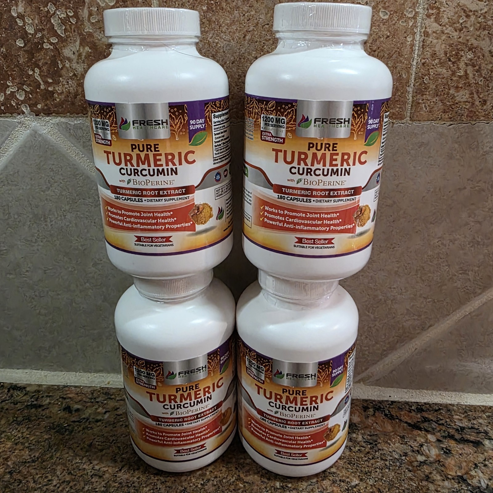 Turmeric Curcumin Bioperine Root Lot Save Supplement – 2 Bottles – 360 Capsules