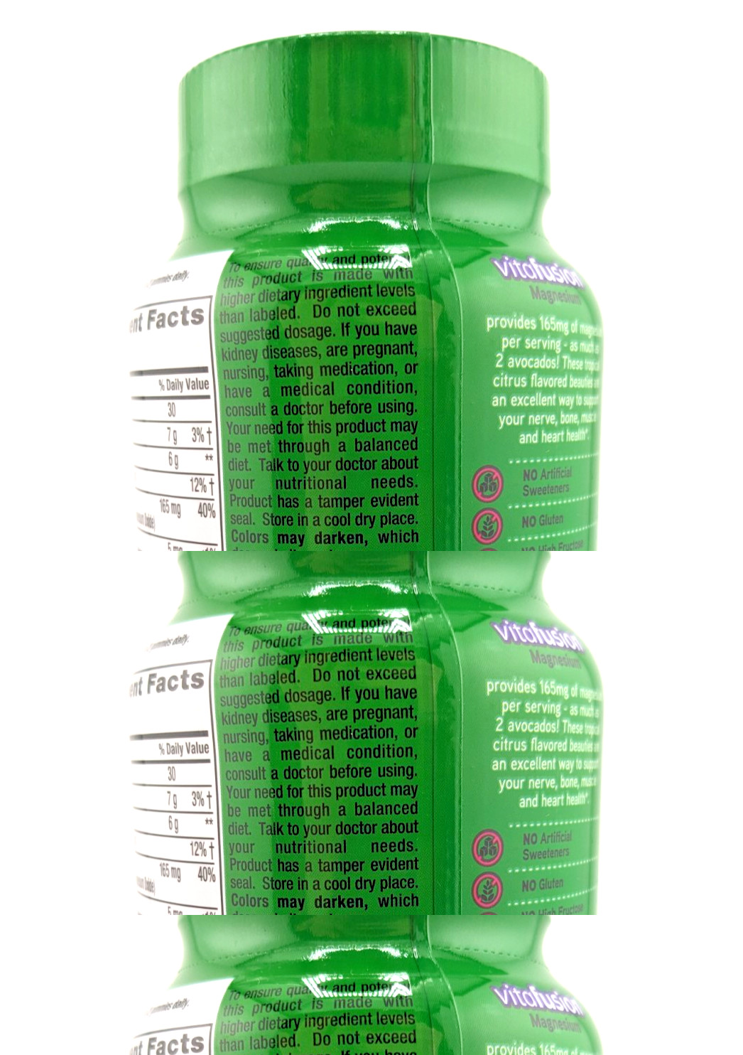 Vitafusion Magnesium Supplement Gummies Tropical Citrus Flavor 60ct EXP 07/2026