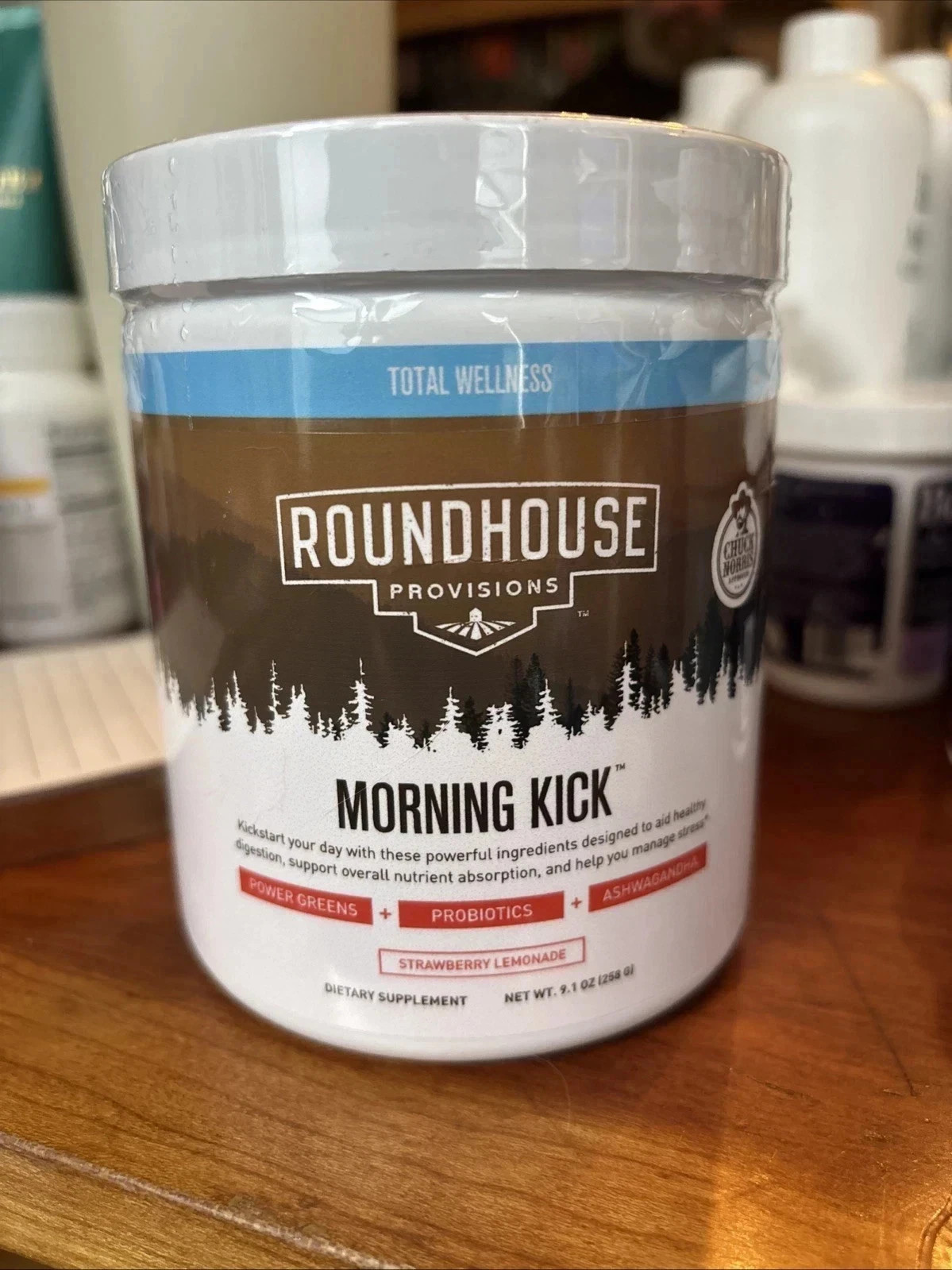 4 Pack Roundhouse Morning Kick Digestive Supplement Strawberry Lemon FREE SHIP