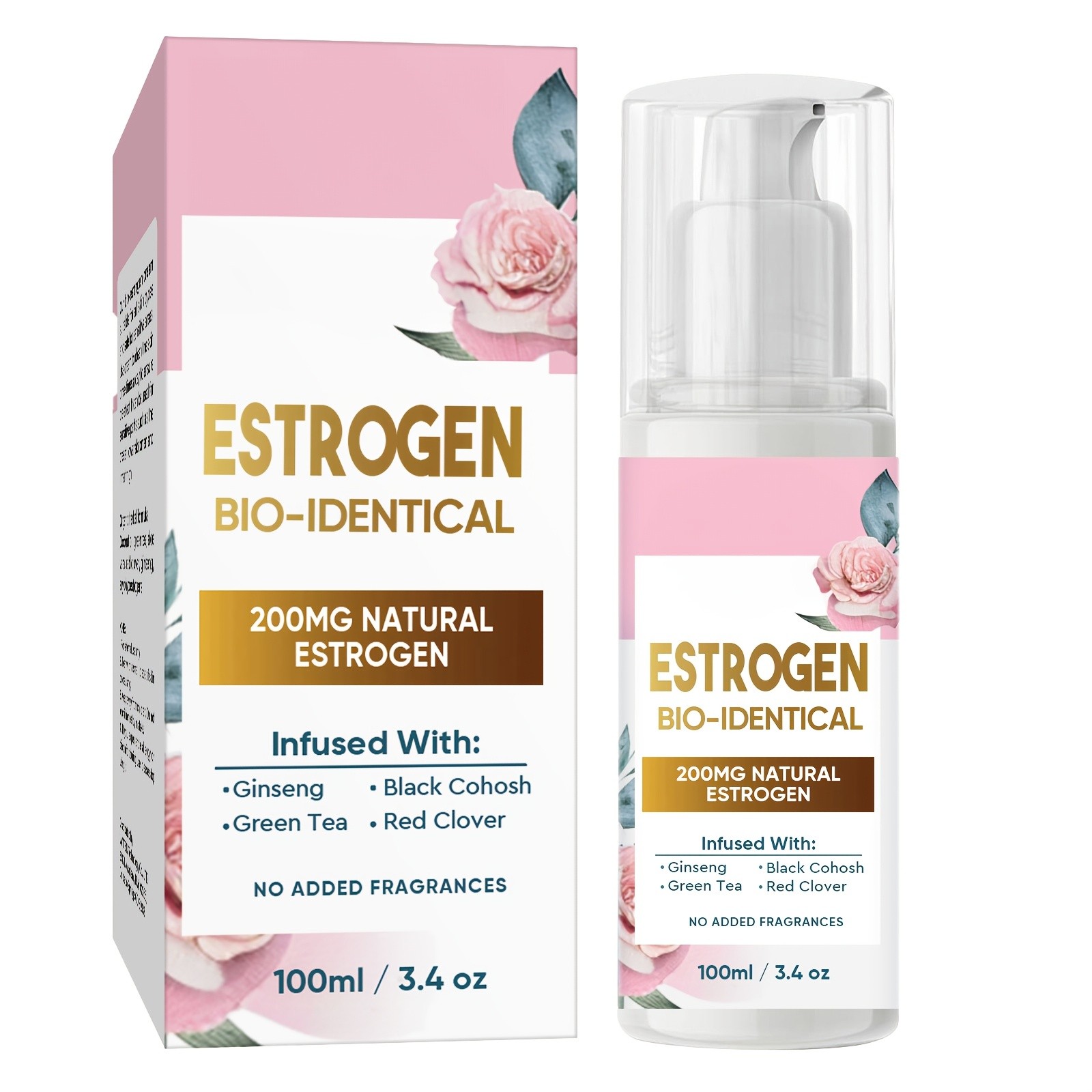 Estrogen Cream for Women, Ginseng & Green Tea, Supports Menopause & Balance