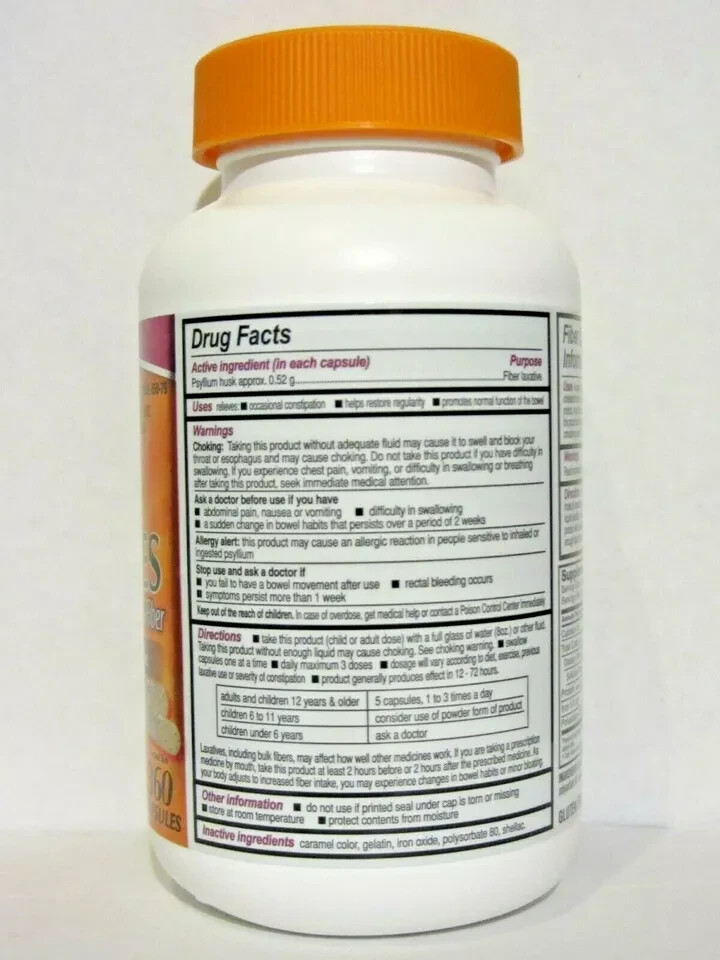 Kirkland Signature Psyllium Fiber 360 Capsules Compare To Metamucil Caps