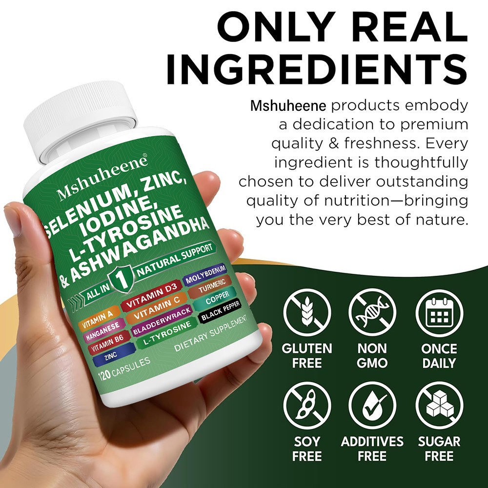 Immune Supplement,With Iodine Zinc Vitamin,Support Thyroid Health 120 Capsules