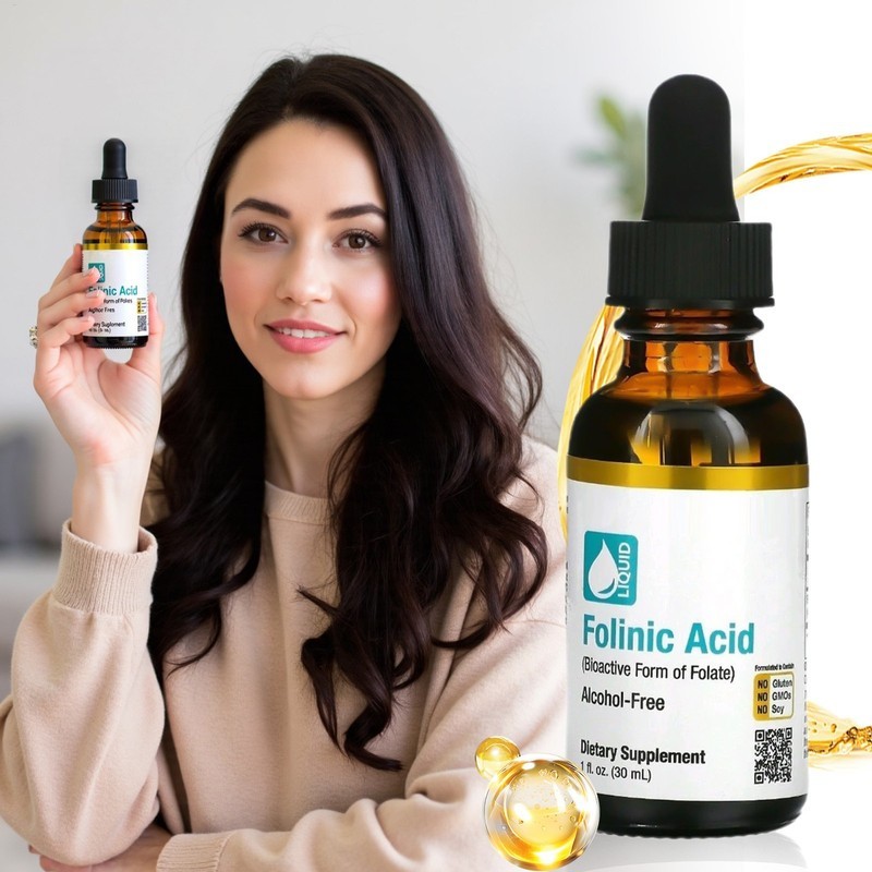 &California Gold Nutrition Folinic Acid 1 fl oz 30ml Liquid Alcohol-Free