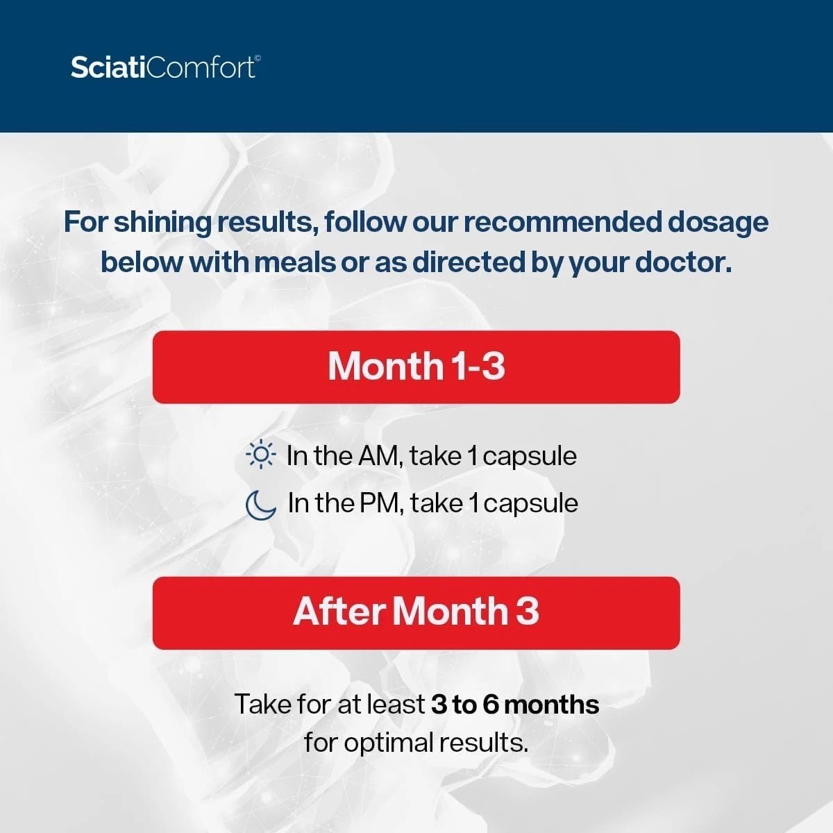 SciatiEase SciatiComfort Spine and Disc Support 60 Count (Pack of 3)