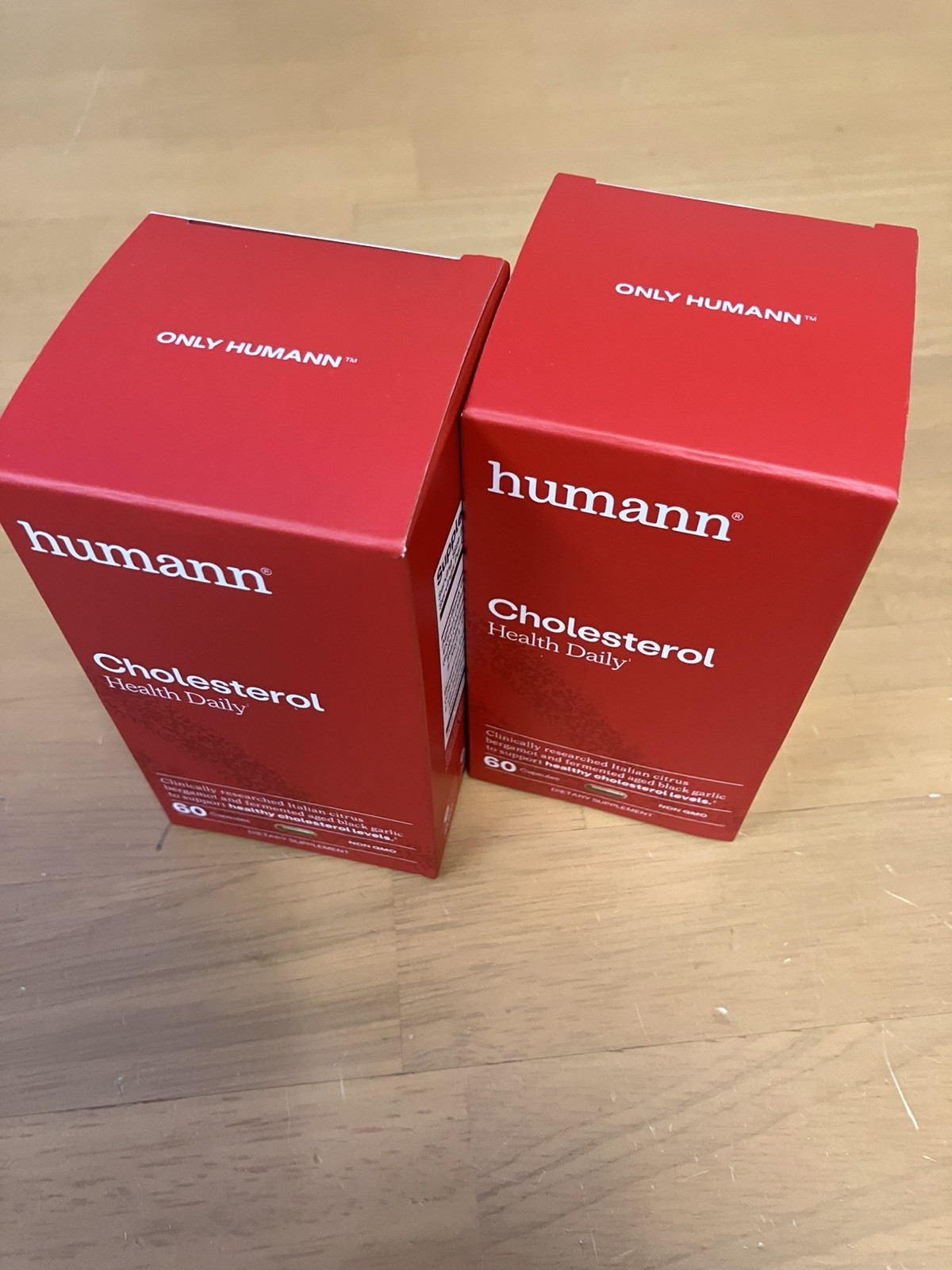 2-Pack Humann Cholesterol Daily Health Dietary Supplement 120 Capsules Total