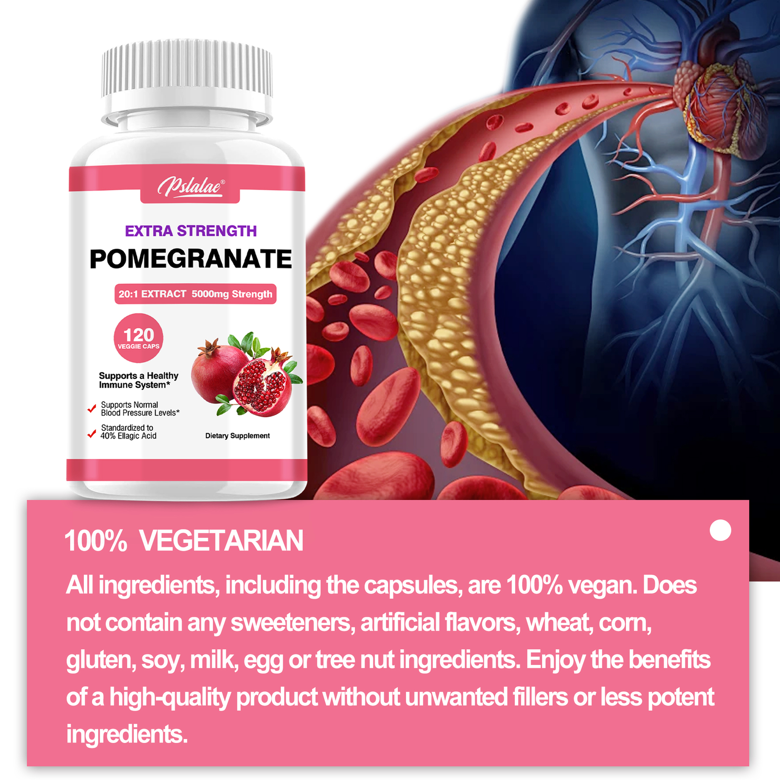Pomegranate 5000mg – Antioxidant, Anti-ageing & Hormone Support, Heart Health