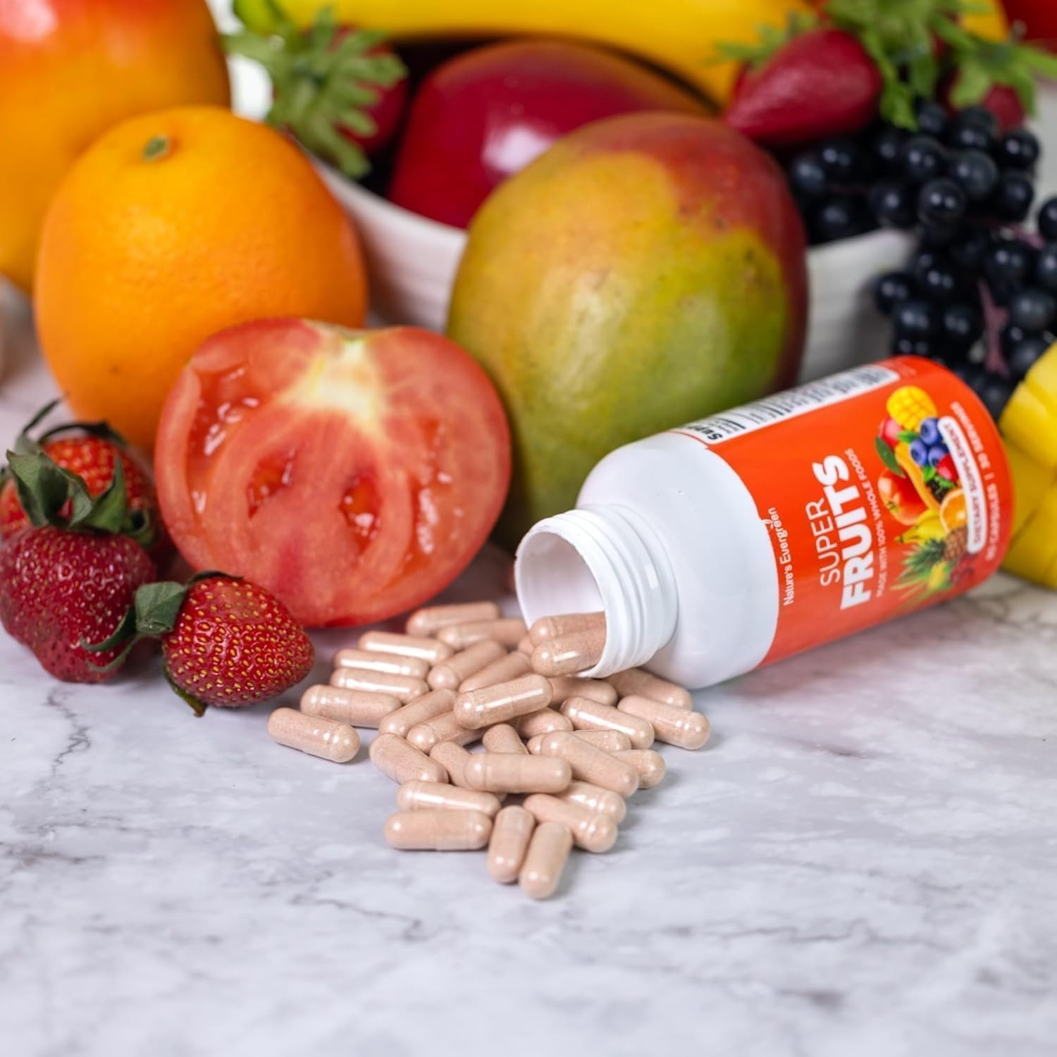 Super Food Fruits and Veggies Suppliment- 90 Fruit and 90 Vegetable Capsules