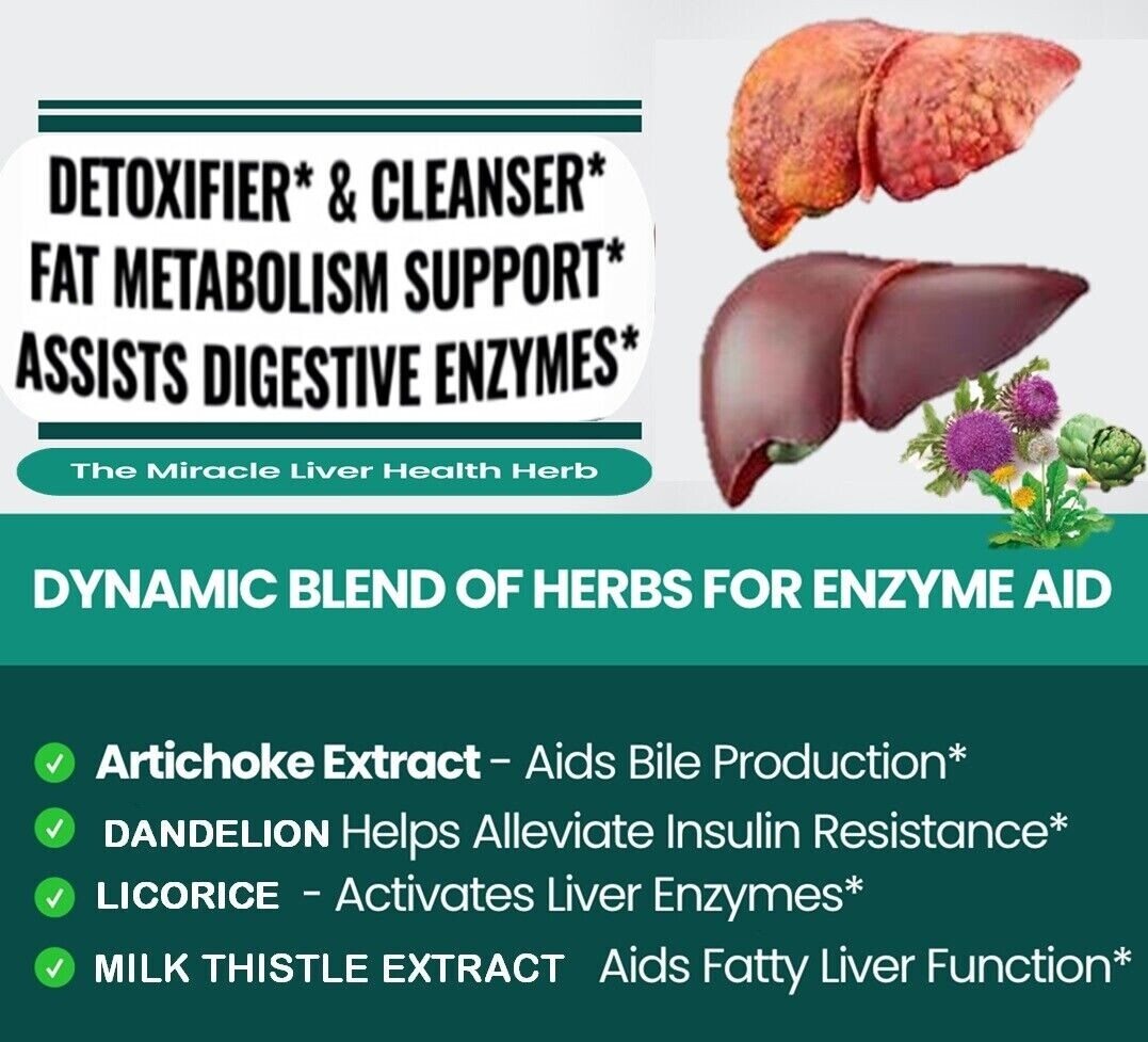 Liver Cleanse Detox & Repair 60 Gummies – Herbal Liver Support Milk Thistle
