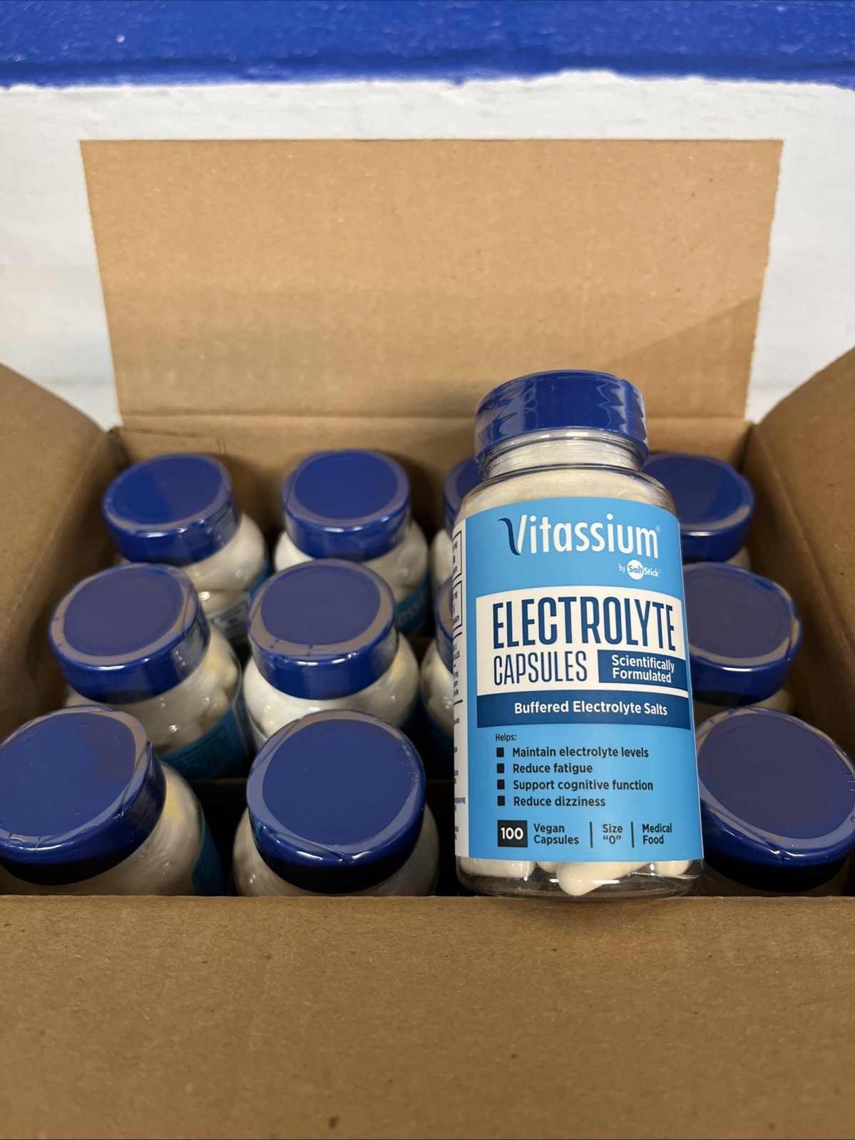 Vitassium SaltStick 12 Bottles Electrolyte Capsules 100 Count For Pots 07/2028