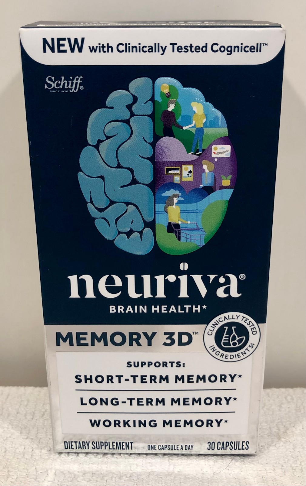 🎁 SCHIFF Neuriva Memory 3D Brain Health Nootropic Supplement S&L Term Mem 05/26