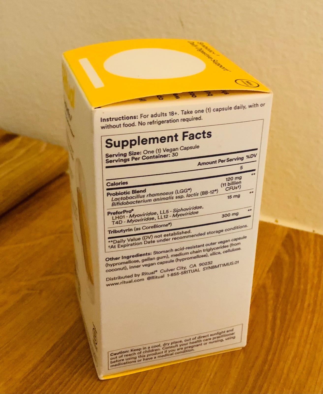 Ritual Daily Synbiotic – Digestive & Gut Health 60ct (30-Day) Fresh Ex 2027