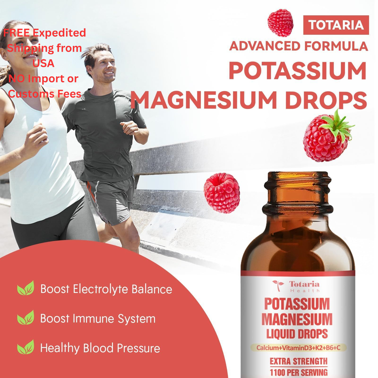 Potassium Magnesium Supplement Liquid Drops – High 2 Fl Oz (Pack of 1)