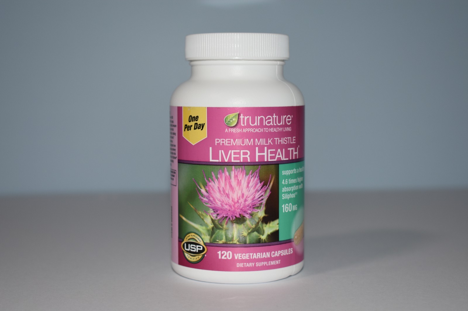 TruNature Premium Milk Thistle 160 mg 120 Vegetarian Capsules