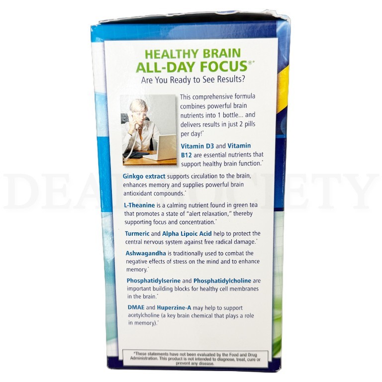Applied Nutrition Healthy Brain All-Day Focus 50 Tablets Lot of 3