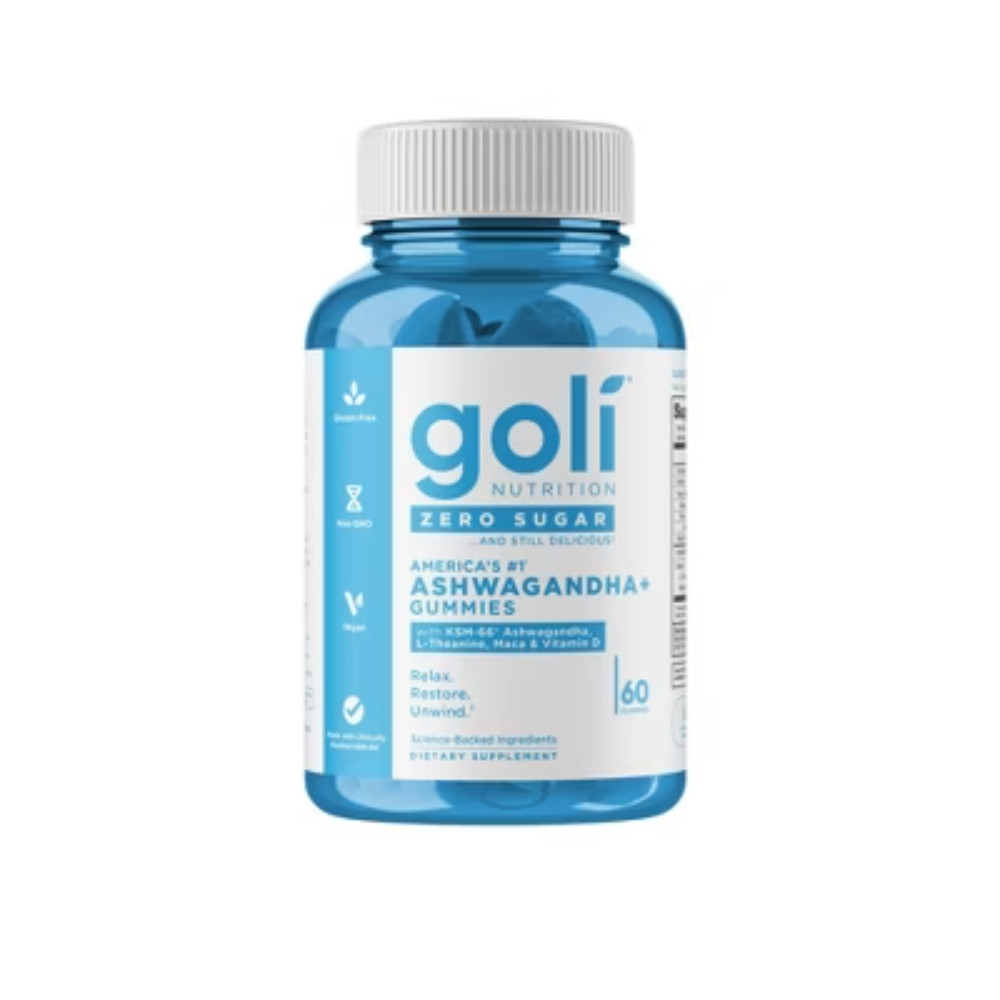 Goli Nutrition Ashwagandha Sugar Free Dietary Supplement Vegan Gummies – 60ct