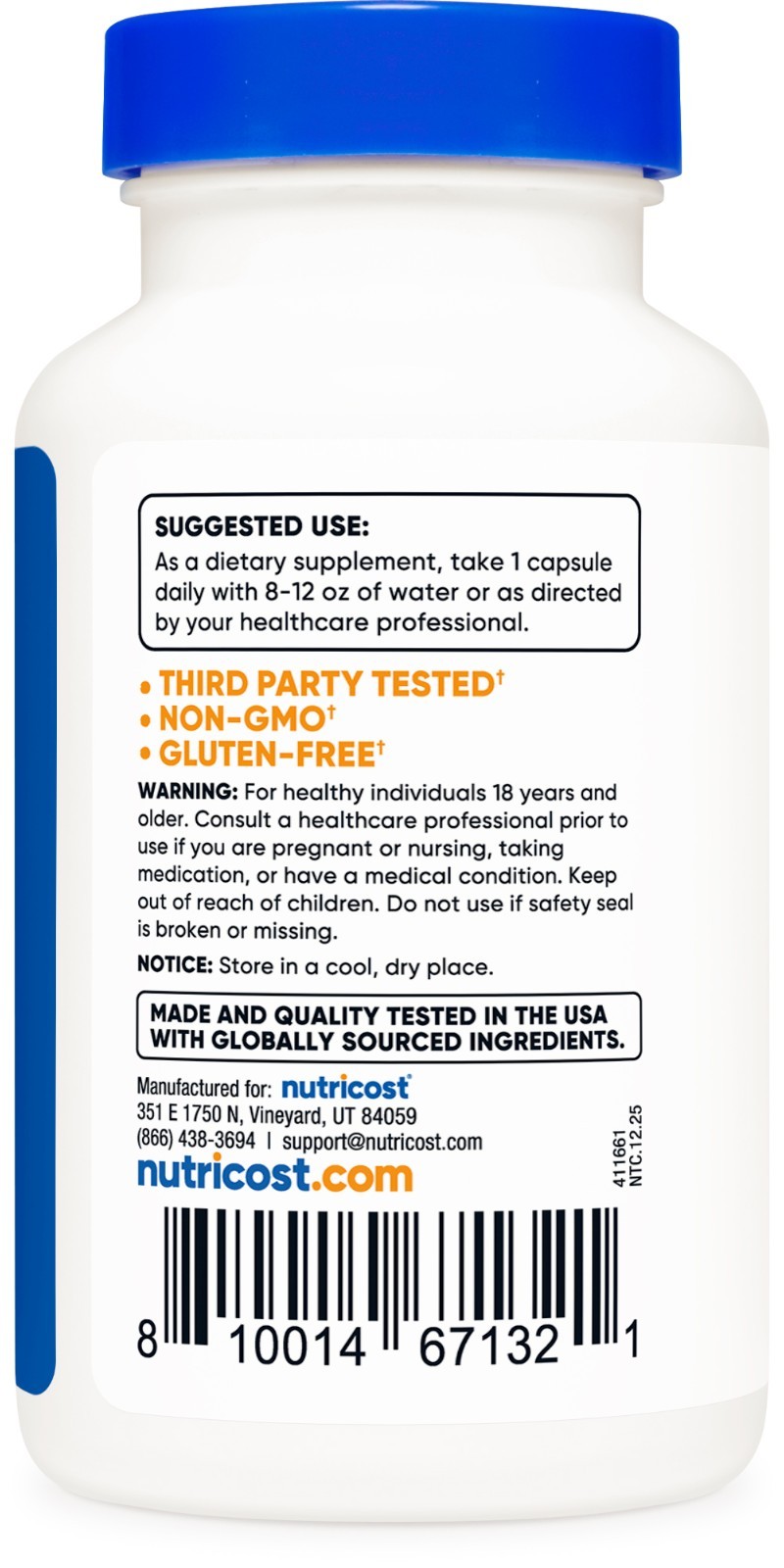 Nutricost L-Serine 500mg, 120 Capsules, 120 Servings – Non-GMO, Gluten Free