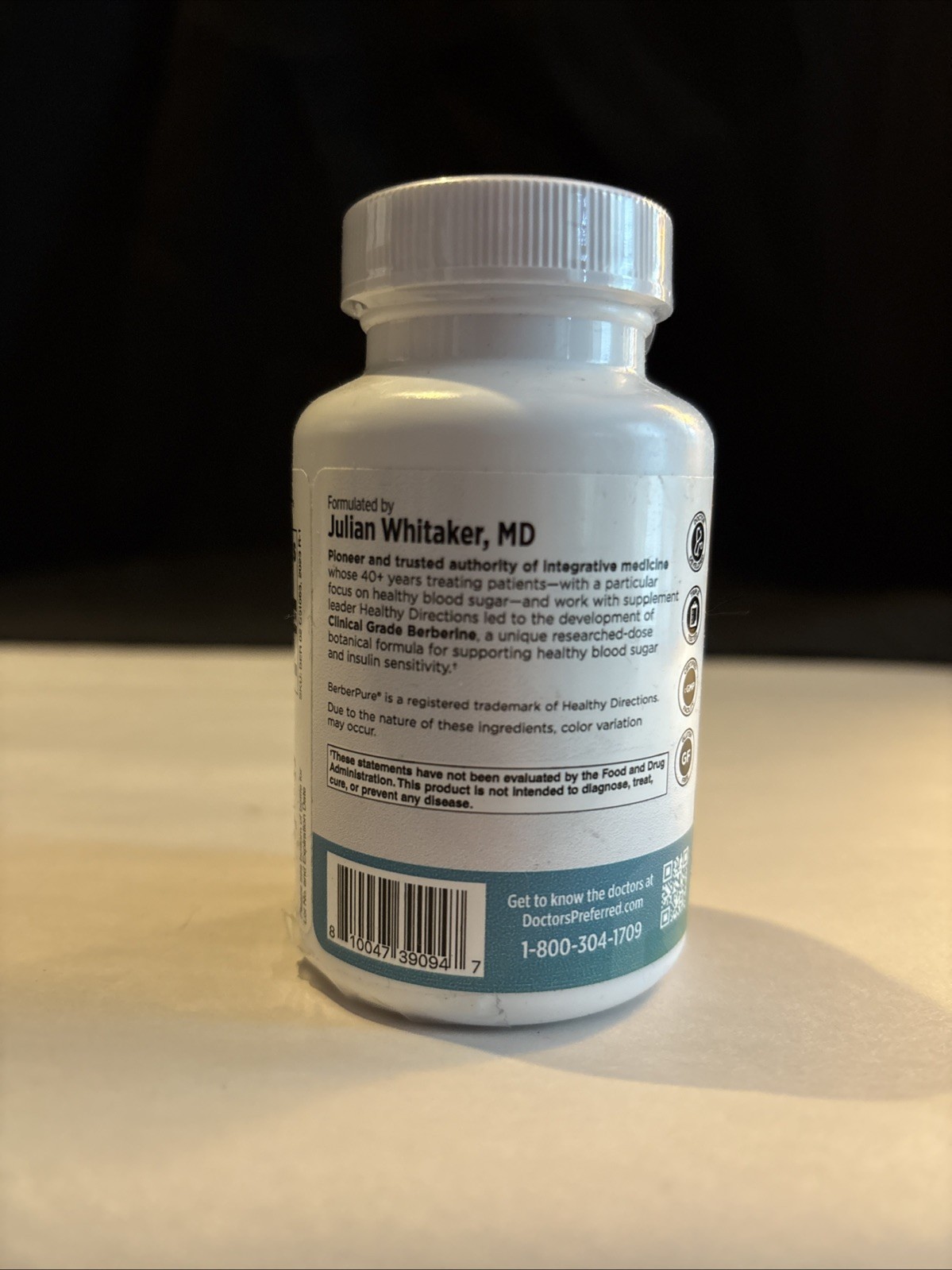 Doctor’s Preferred Berberine Clinical Grade 63 Capsules Exp 02/2026 New Sealed