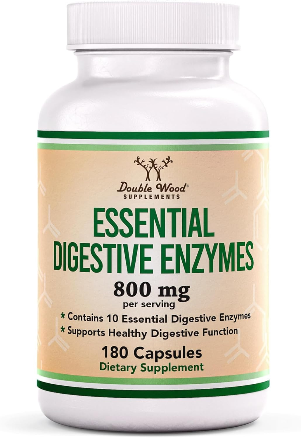 Double Wood Digestive Enzymes 800mg Blend 10 Essential Enzymes