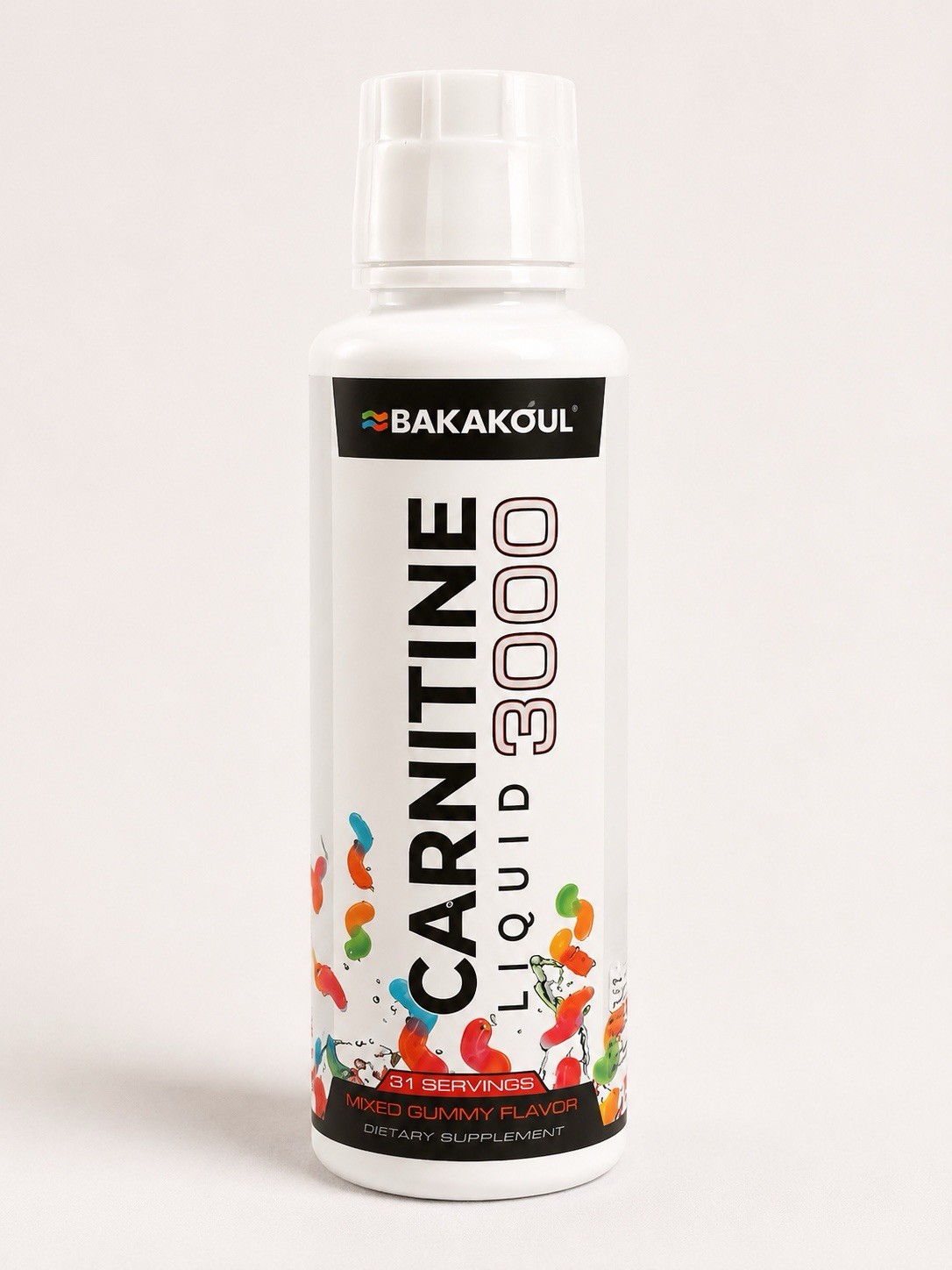 Bakakoul Carnitine Liquid 3000 – Sour Gummy Flavor – 16 floz 31 Servings BB 9/28