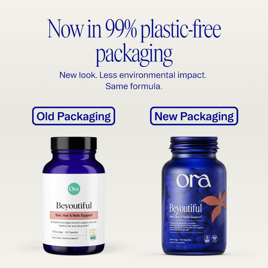 Ora Organic Beyoutiful – B Vitamins & Biotin Hair, Skin, & Nails Support 60 Ct