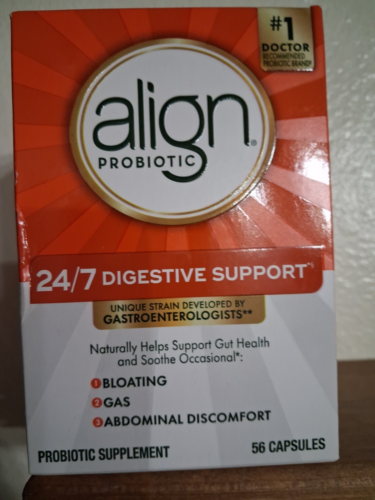 Align Probiotics for Women and Men, 24/7 Digestive Support, 56 Capsules #1 Brand