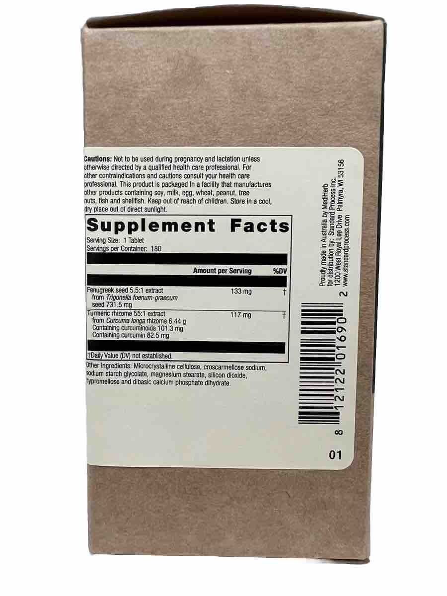 Standard Process Mediherb Turmeric Forte, 180 Tablets, Exp. 02/2027