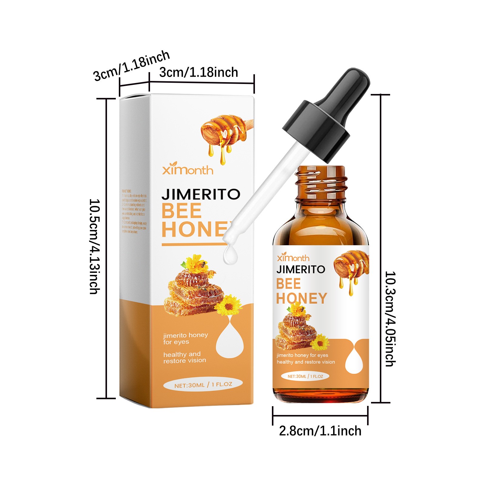 Jimerito Honey for Eyes, Jimerito Honey Eye Drops, Jimerito Bee Honey for Eye