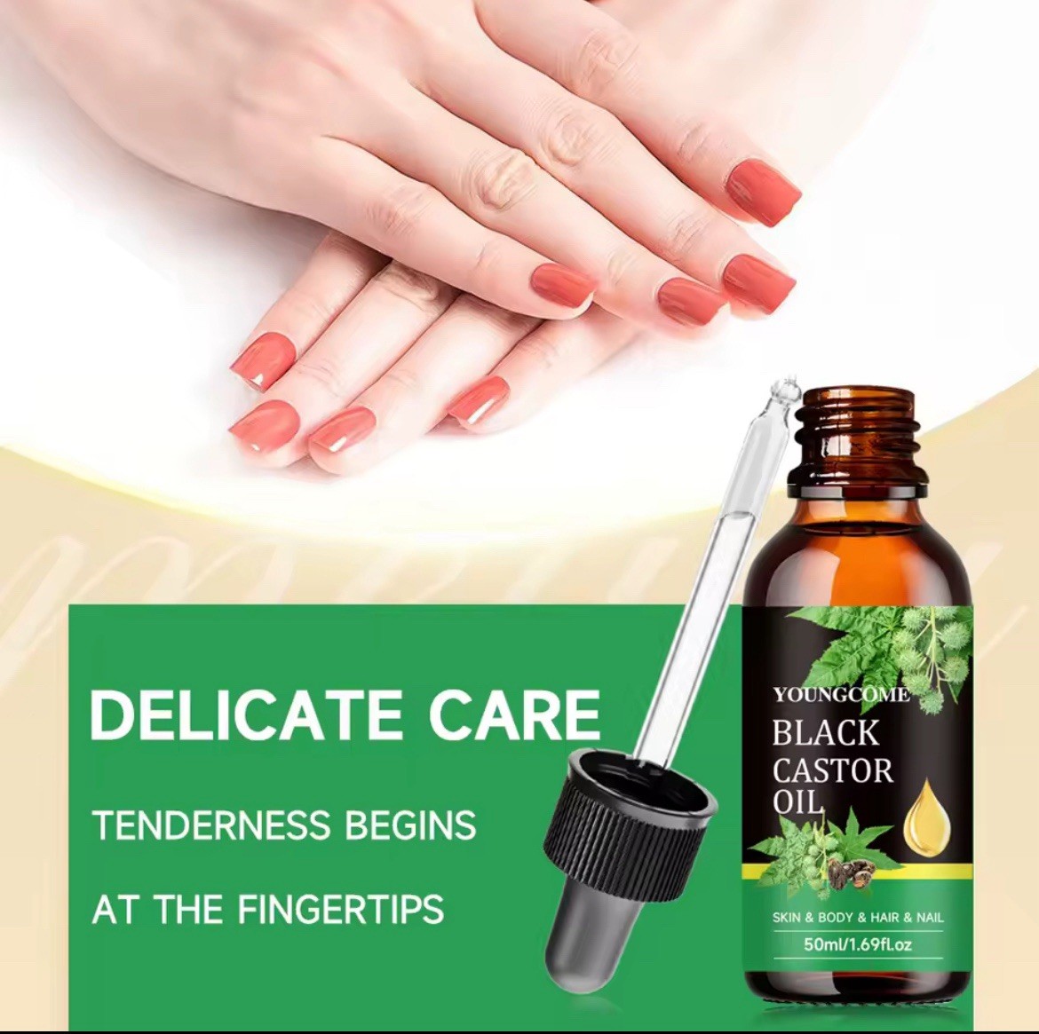 60ml Organic Black Castor Oil – Hair Growth, Strengthens Hairline, Skin & Body.