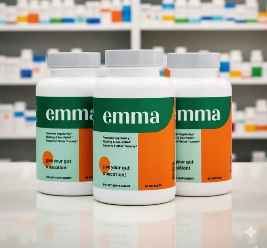 3 PACKS Emma Relief Supplement KONSCIENS KETO for Gut Bloating -180 Capsules USA