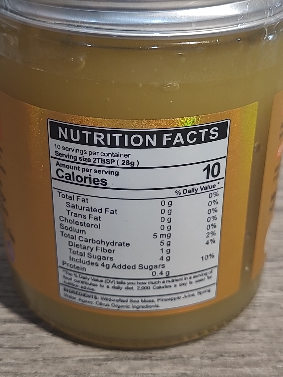 Sumdip Seamoss Gel, Organic, Non GMO Pineapple Immune and Digestive Exp. 10/2025