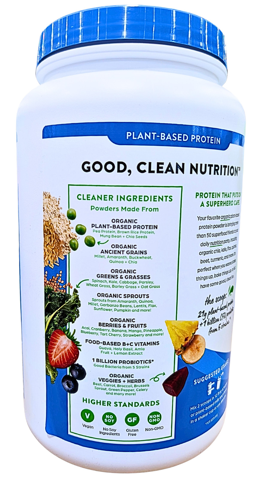 Orgain Organic Protein & Superfoods Vanilla Bean Flavor 2.7 Lbs EXP 01/2027