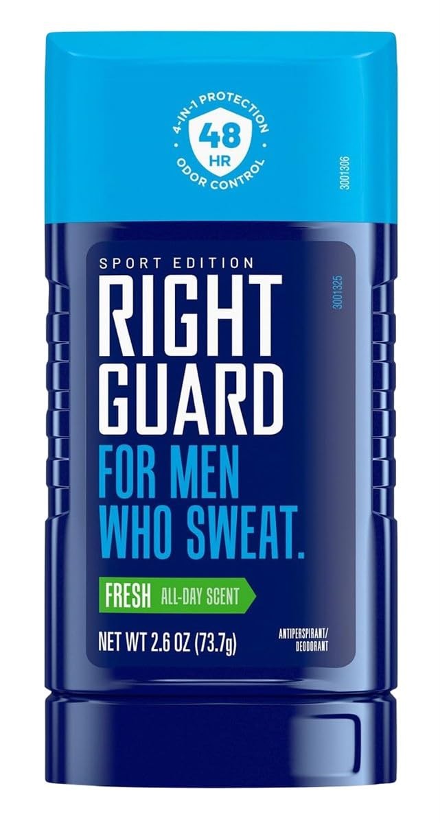 Right Guard, Sport Fresh Deodorant, 2.6 Ounce 0.52 (Pack of 5)