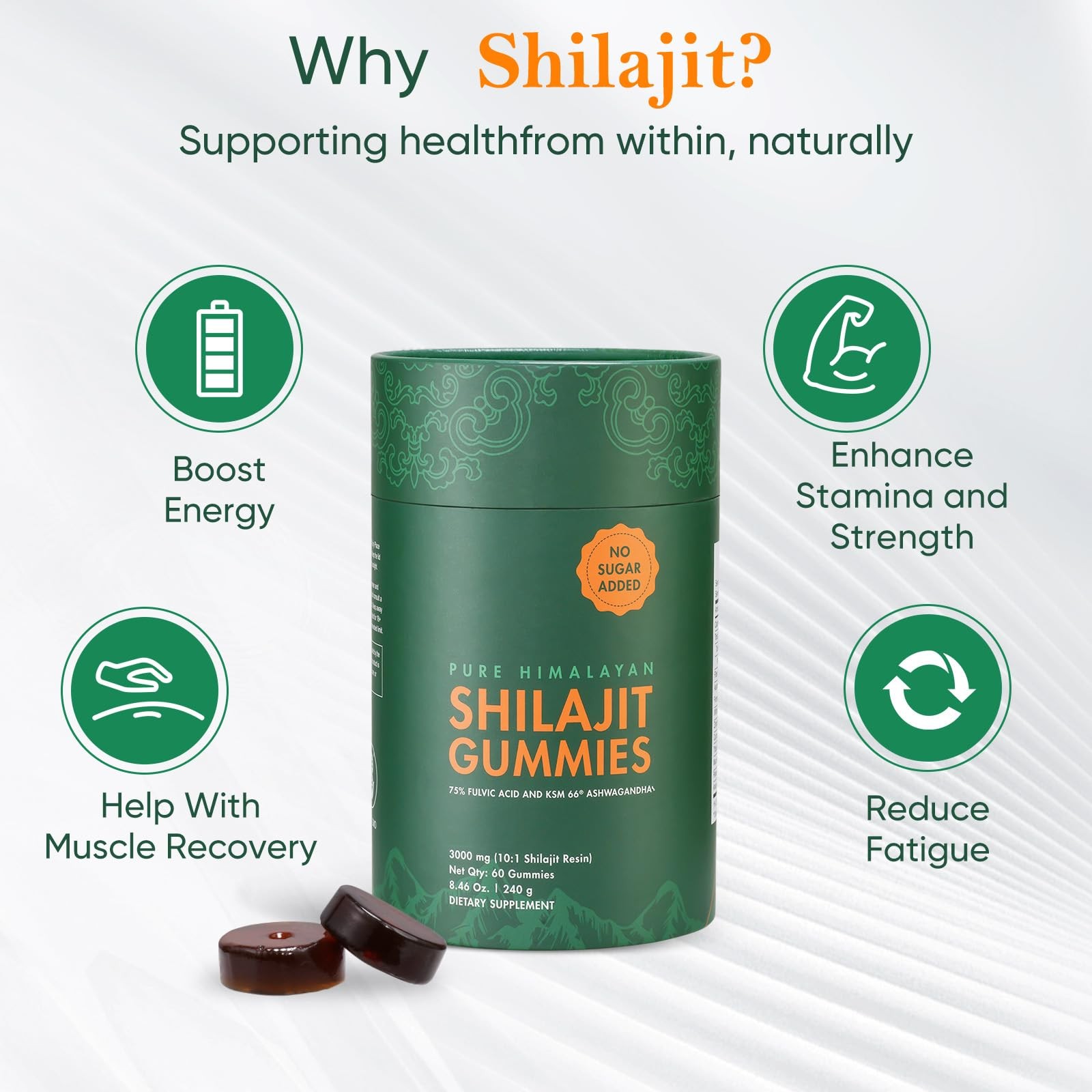Xuore Bundle Of Shilajit Sea Gummies Lions Mane Reishi Cordyceps Ashwagandha 75