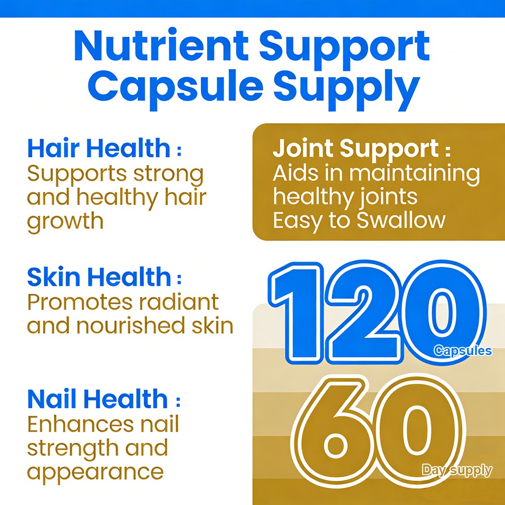 Hydrolyzed Collagen with Vitamin D3,C,E-Supports Joint Health 30/60/120 Capsules