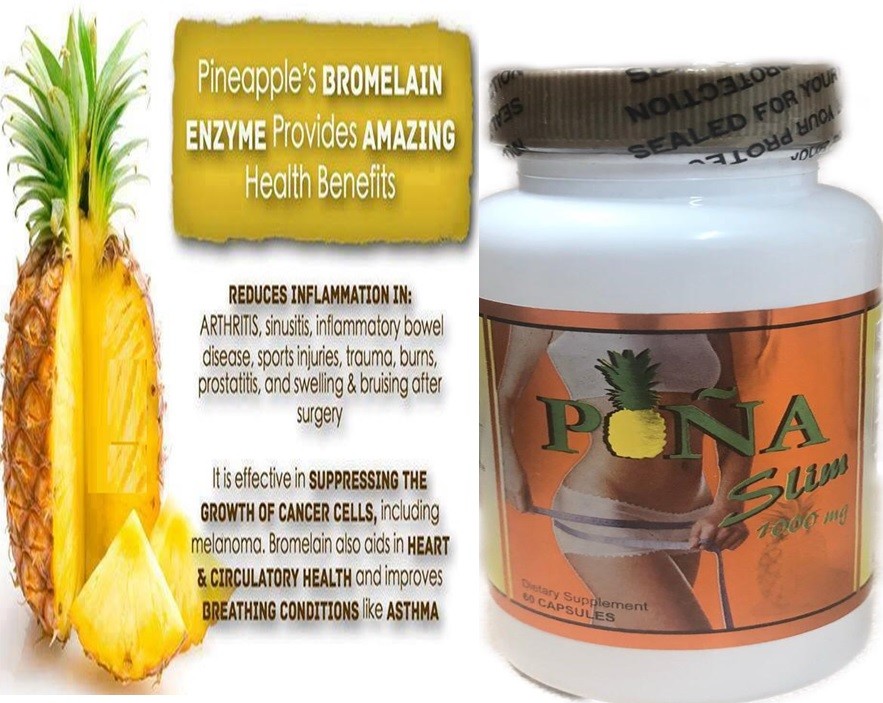 Ultra Strength Bromelain Pineapple Enzyme Bottle 1000Mg Capsules Pills pina slim