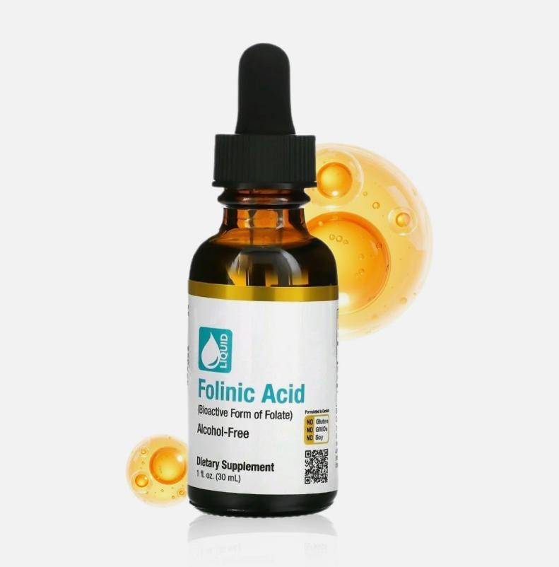 3Pack California Gold Nutrition Folinic Acid Alcohol 1 FL Oz (30 Ml)