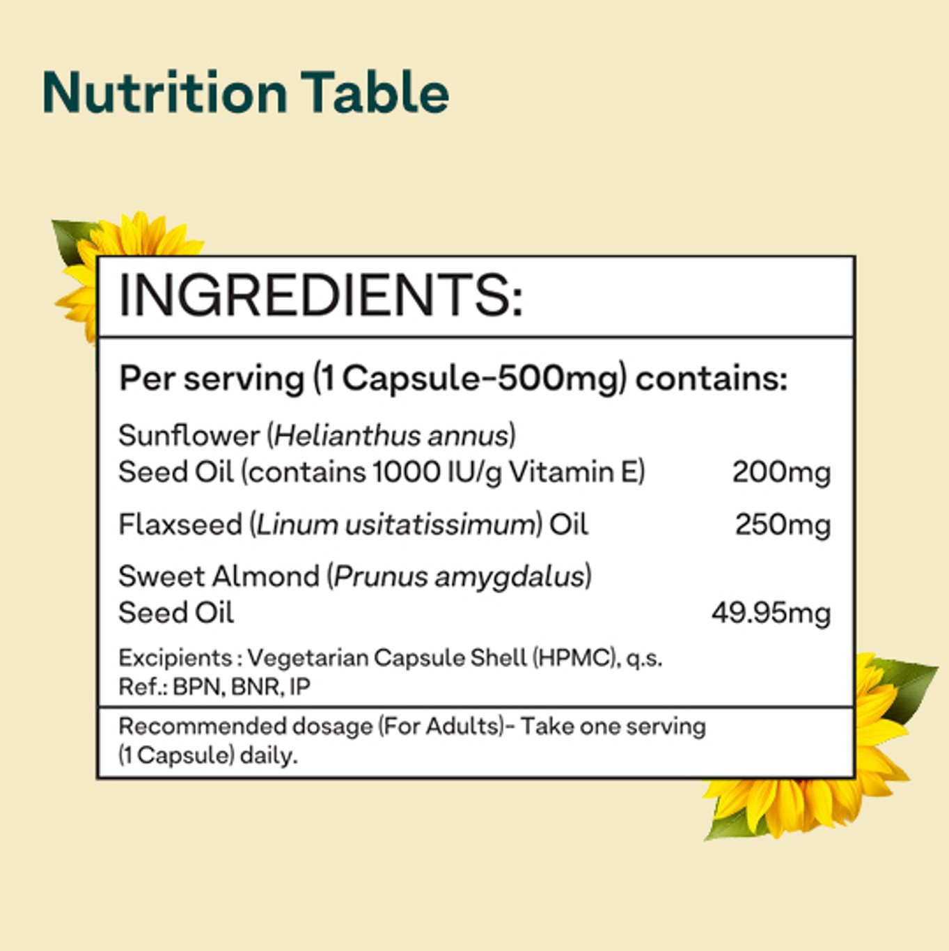 OZiva Plant Based Vitamin E, with Sunflower, Aloe vera & Argan oil, for Face & H