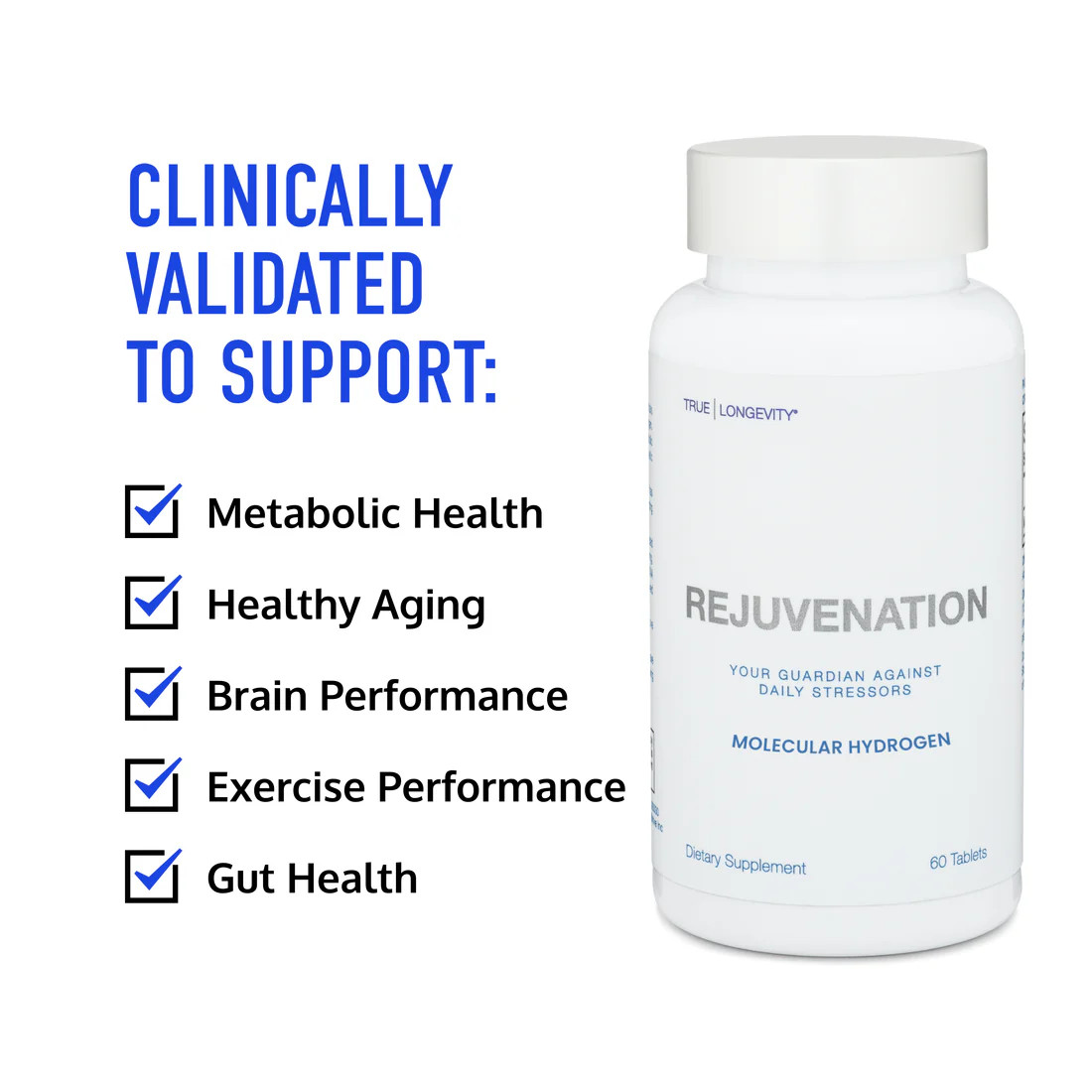Drink HRW Rejuvenation H2 Molecular Hydrogen Water Tablets Unflavored 30 count