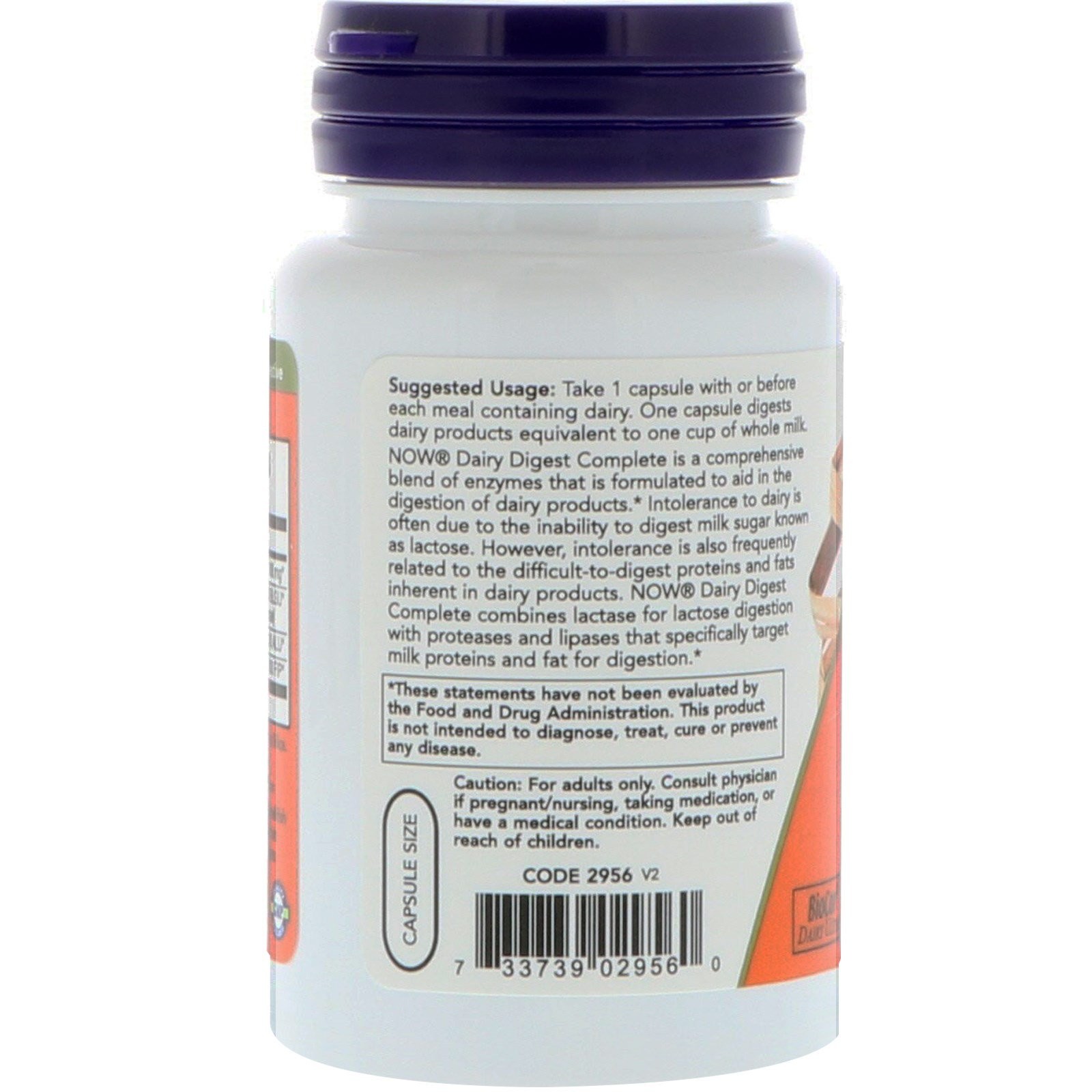 Now Foods Dairy Digest Complete 90 Veg Capsules GMP Quality Assured, Vegan,