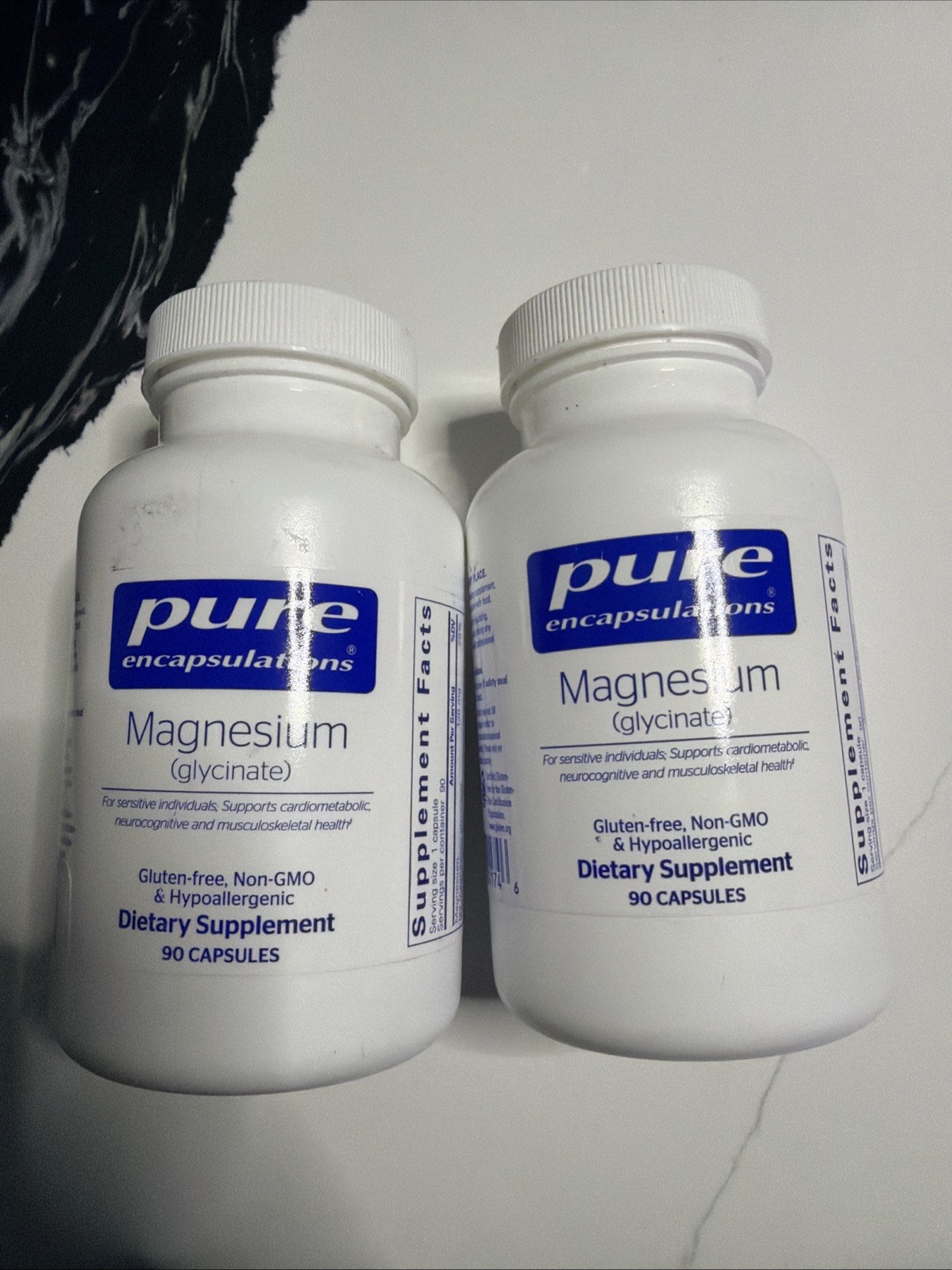 2 PACK, Pure Encapsulations Magnesium Glycinate, 120 mg, 90 capsules (180 total)