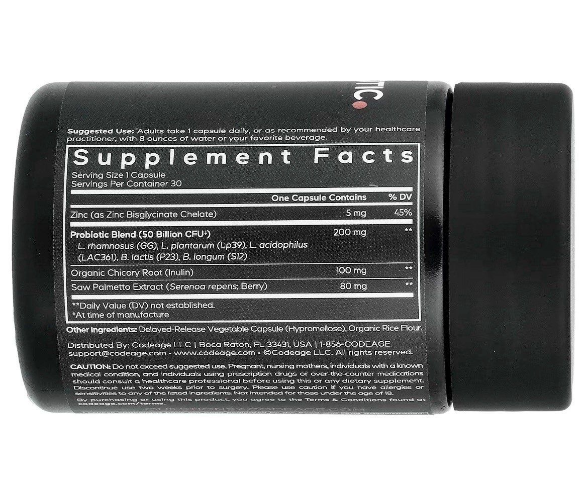 Codeage Men’s Daily Probiotic Supplement ~ 50 Billion CFU Probiotic Blend